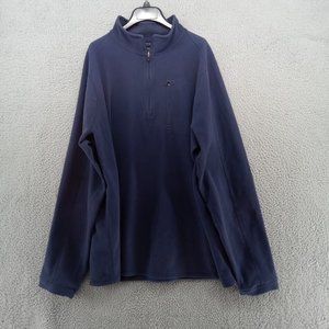 LL Bean Fleece Pullover Mens XXL Tall Navy Blue 1/4 Zip Gorpcore Cabincore‎